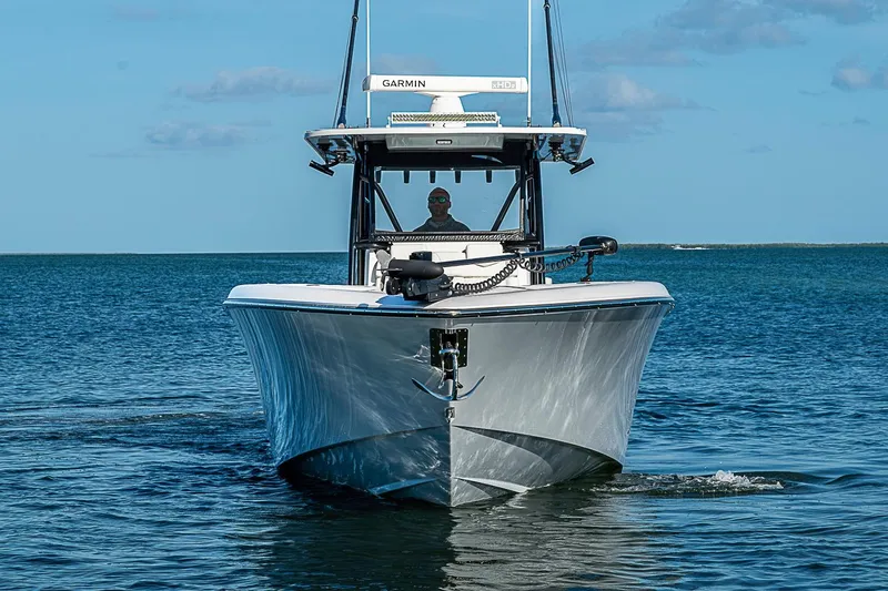 Slide: The Image of 2022 Invincible 39 Open Fisherman boat cruising on open water. - 15