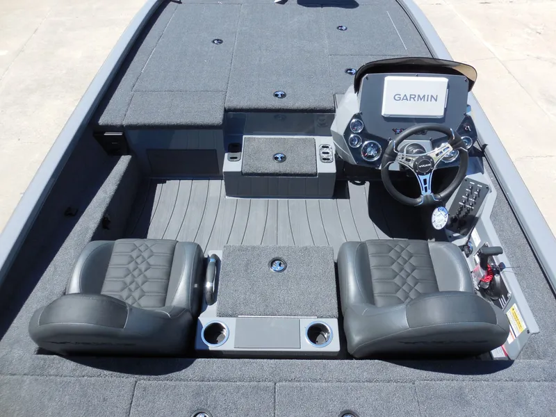 Slide: The Image of Interior of 2026 Vexus AVX 1980 boat with Garmin controls. - 11