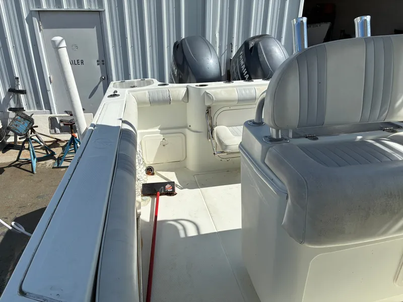 Slide: The Image of Interior of a 2007 Sailfish 2660 boat with seating. - 15