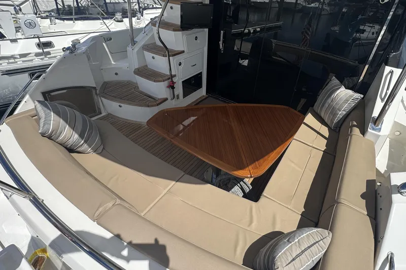 Slide: The Image of Luxurious bathroom interior of 2016 Sea Ray L590 Fly yacht with modern fixtures. - 36