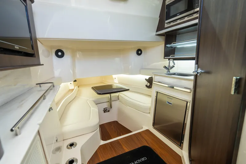 Slide: The Image of Luxurious interior of 2025 Grady-White Canyon 386 boat with modern amenities. - 29