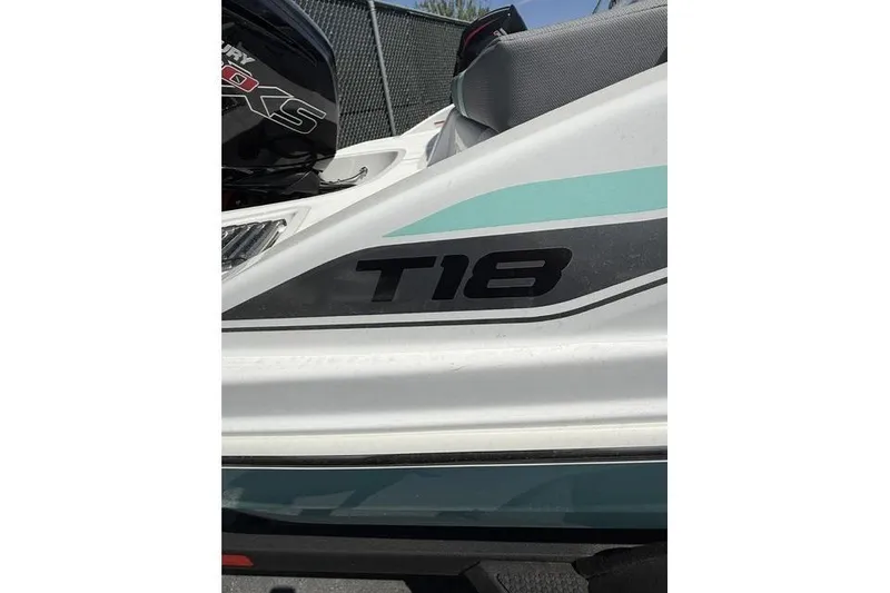 Slide: The Image of 2026 Tahoe T18 boat with sleek design and modern detailing. - 6