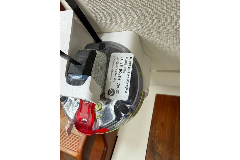 Slide: The Image of Emergency beacon device on a 1989 Sabre 34 MK II sailboat interior. - 15