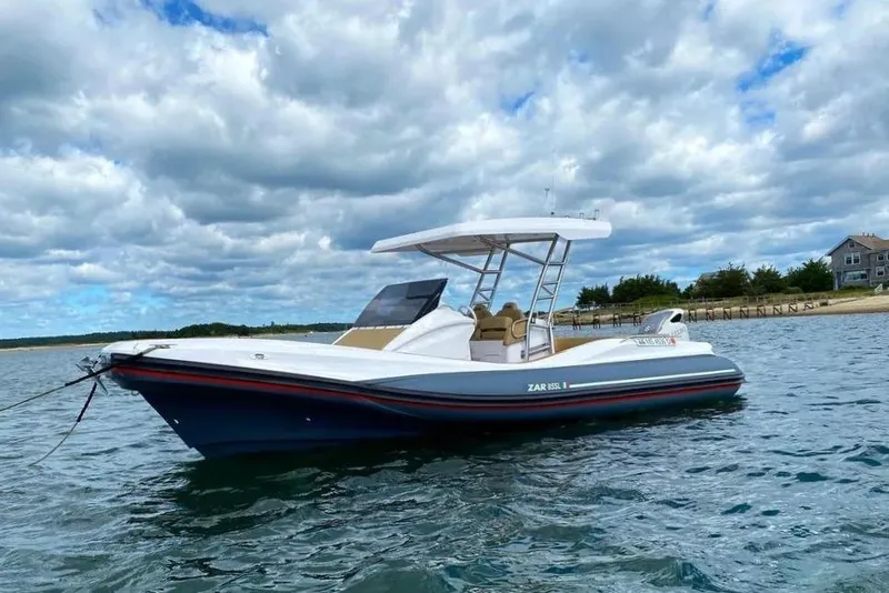 Slide: The Image of Zar Formenti 85 SL boat on water, year 2020. - 17