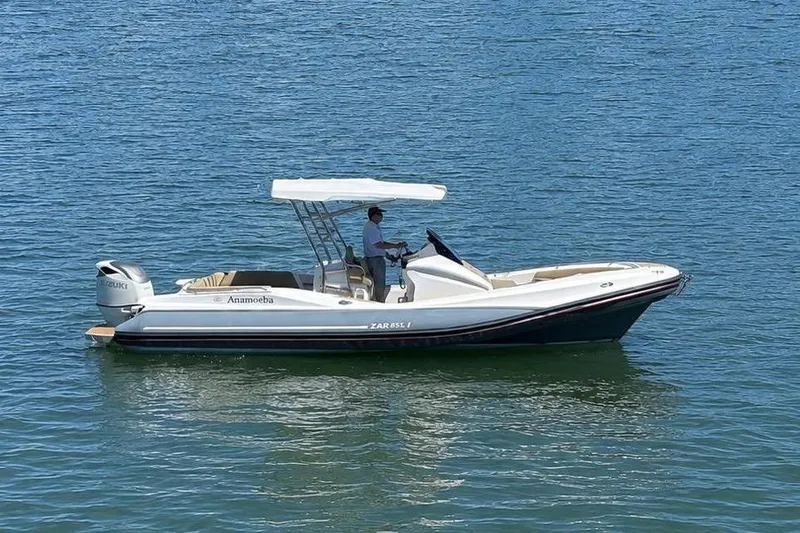 Slide: The Image of Zar Formenti 85 SL boat on water, year 2020. - 2