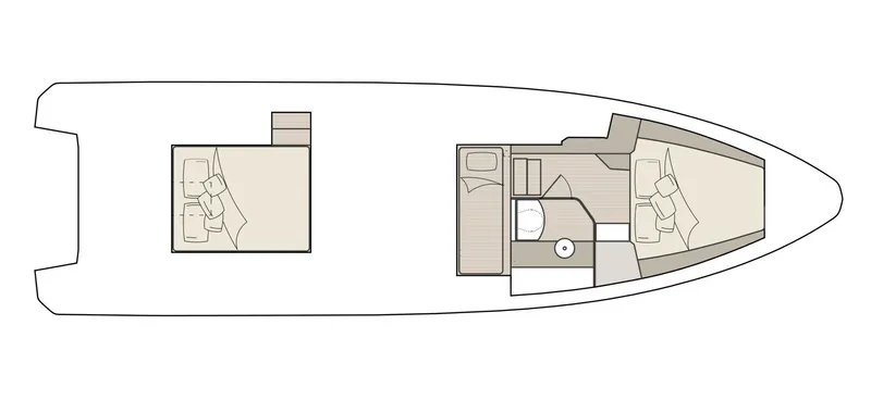 Slide: The Image of Top view layout of 2025 Saxdor 400 GTC boat interior. - 21