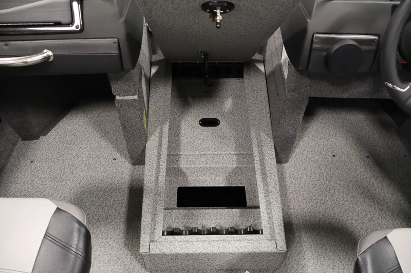Slide: The Image of Interior view of 2026 Crestliner 1850 Super Hawk WT JS boat cockpit. - 17
