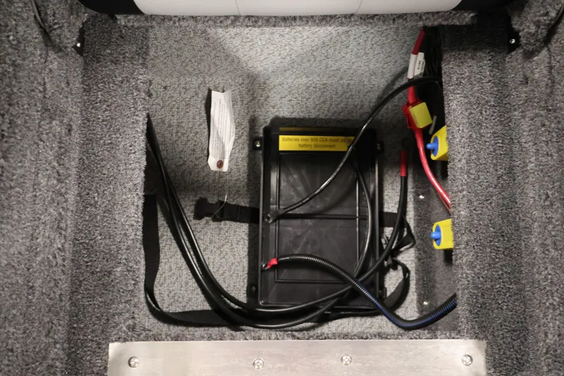 Slide: The Image of Battery compartment of 2026 Crestliner 1850 Super Hawk WT JS boat. - 34