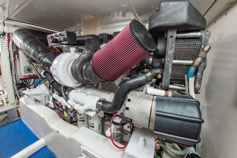 Slide: The Image of Engine room of a 2008 Bertram 510 Convertible. - 39