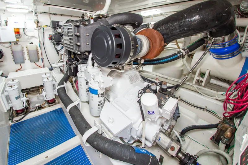 Slide: The Image of Engine room of a 2008 Bertram 510 Convertible. - 40