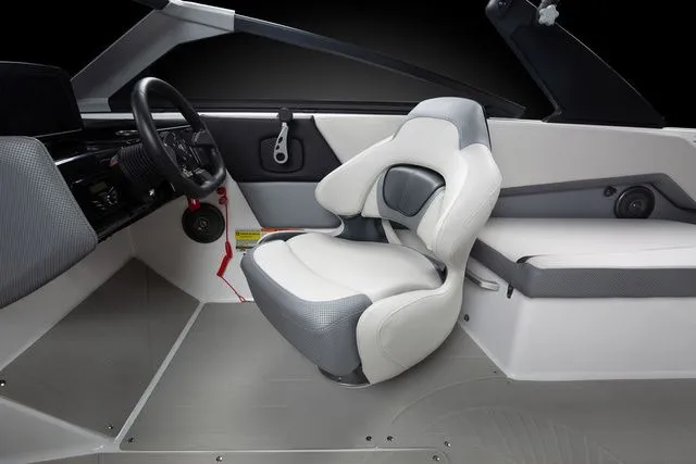 Slide: The Image of Interior of 2027 Scarab Jet Boats 235 SE with modern seating design. - 13