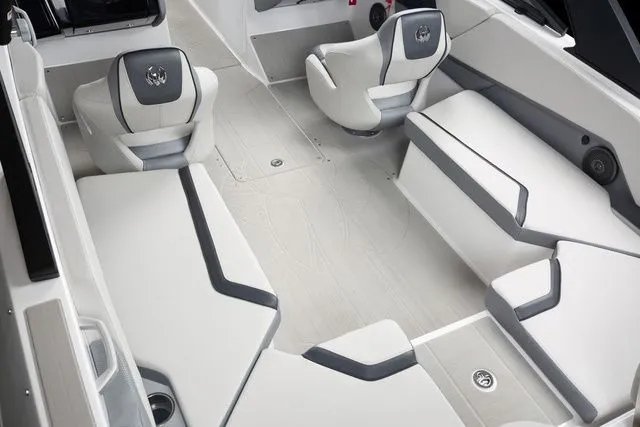 Slide: The Image of Interior of 2027 Scarab Jet Boats 235 SE, modern seating and design. - 22