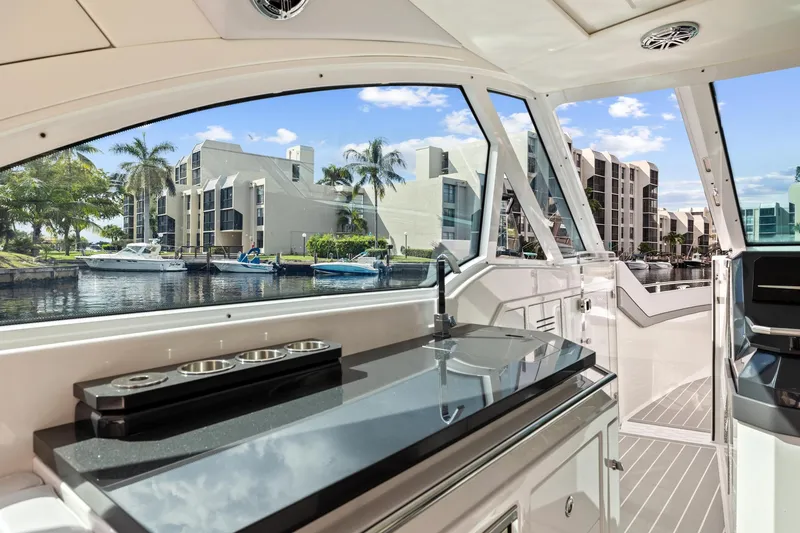 Slide: The Image of Interior view of 2021 Formula 380 Super Sport Crossover OB yacht. - 10