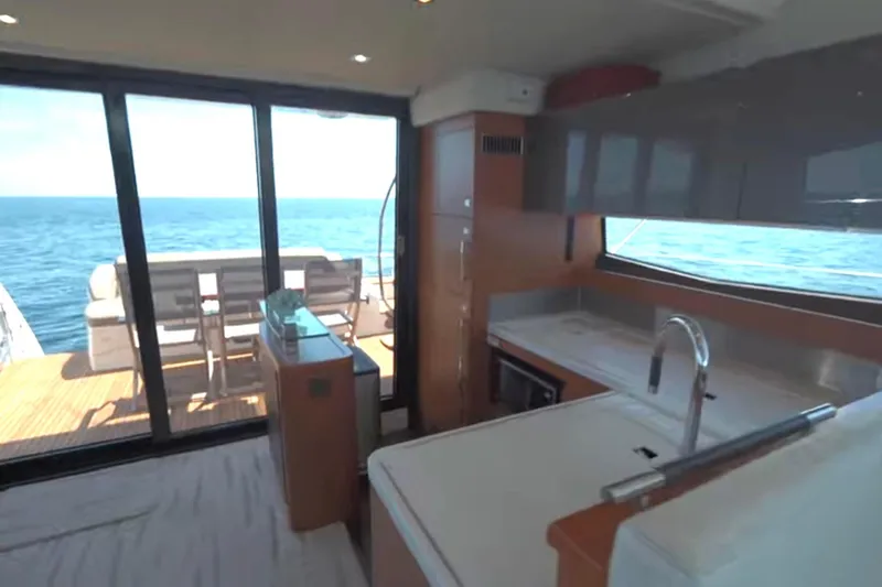 Slide: The Image of Luxurious interior of 2013 Prestige 550 S yacht with ocean view. - 20