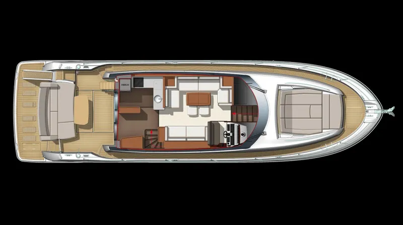 Slide: The Image of Manufacturer Provided Image: Top view of 2013 Prestige 550 S yacht interior layout. - 55