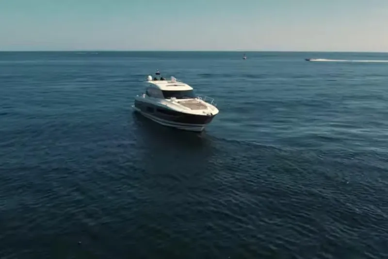 Slide: The Image of Prestige 550 S yacht cruising on open sea, 2013 model. - 7