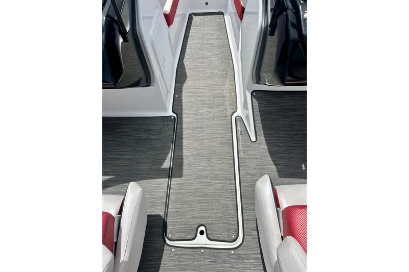 Slide: The Image of Interior view of 2021 Scarab 195 ID boat with sleek flooring and seating. - 53