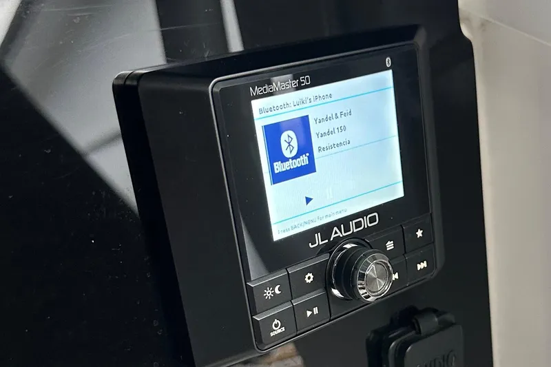 Slide: The Image of JL Audio MediaMaster 50 displaying Bluetooth connection on 2019 Sea Hunt Gamefish 25 boat. - 12