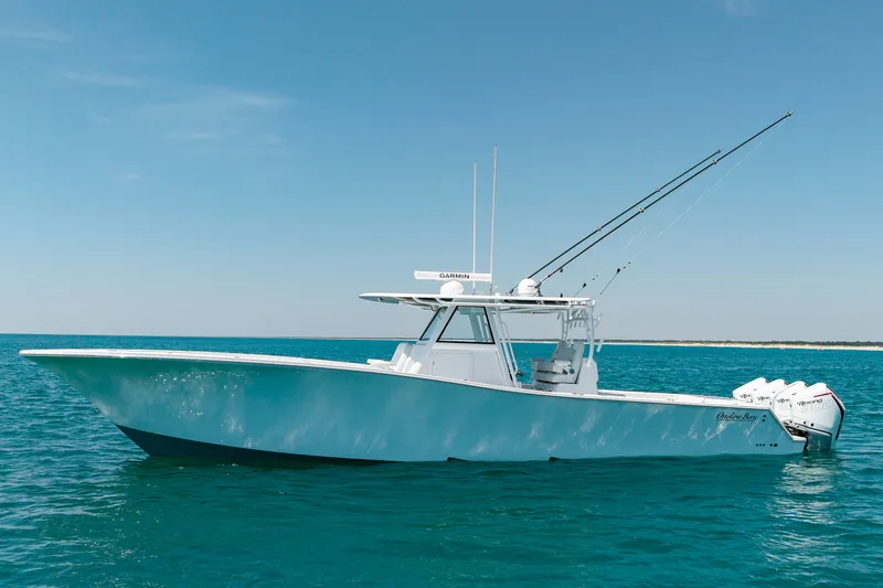 Slide: The Image of Onslow Bay 41 boat 2023 on calm sea. - 1