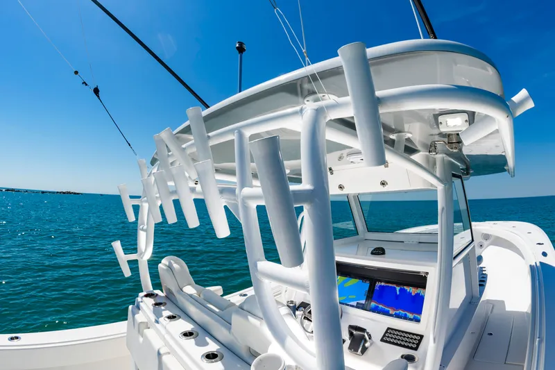 Slide: The Image of Onslow Bay 41 boat 2023 on open sea. - 18