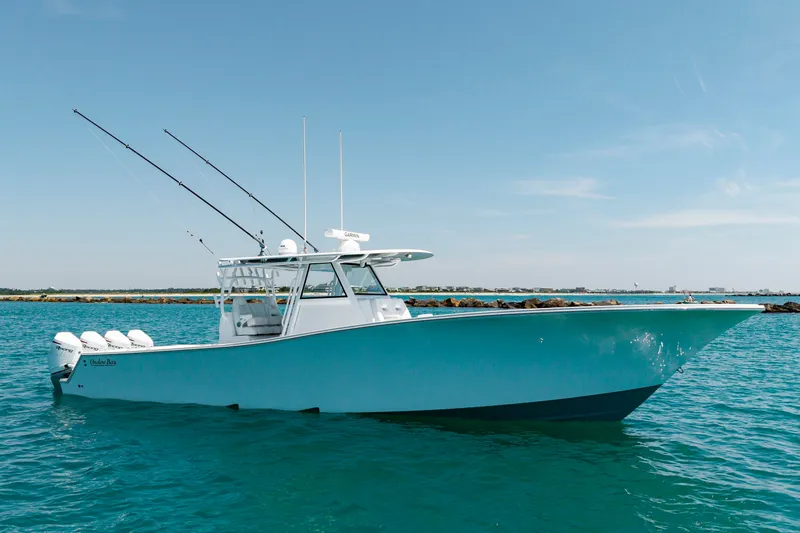 Slide: The Image of Onslow Bay 41 boat 2023 on calm water. - 2