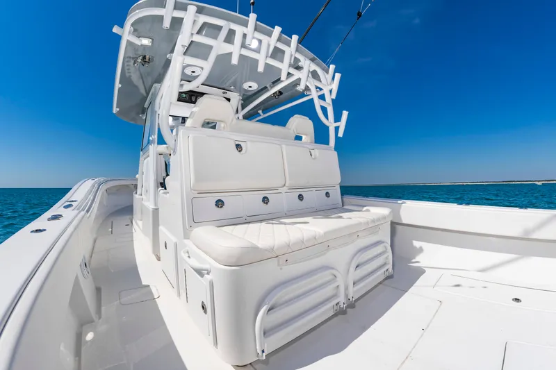 Slide: The Image of Onslow Bay 41 boat, 2023 model, on open sea. - 26
