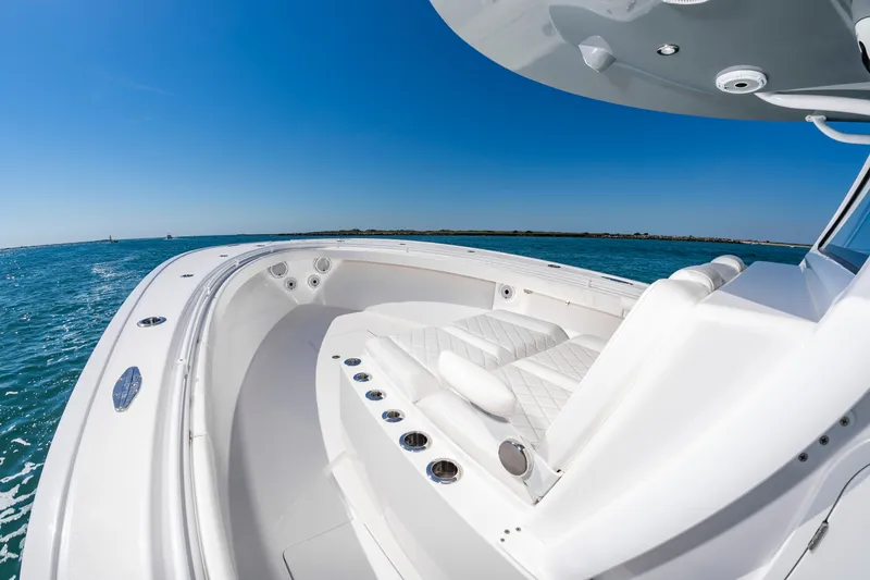 Slide: The Image of Onslow Bay 41 boat on water, 2023 model. - 32