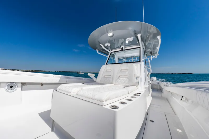 Slide: The Image of Onslow Bay 41 boat on water, 2023 model. - 35
