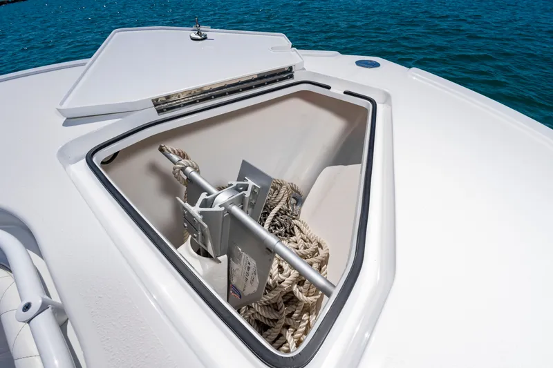 Slide: The Image of Anchor compartment of Onslow Bay 41 boat, 2023 model. - 38