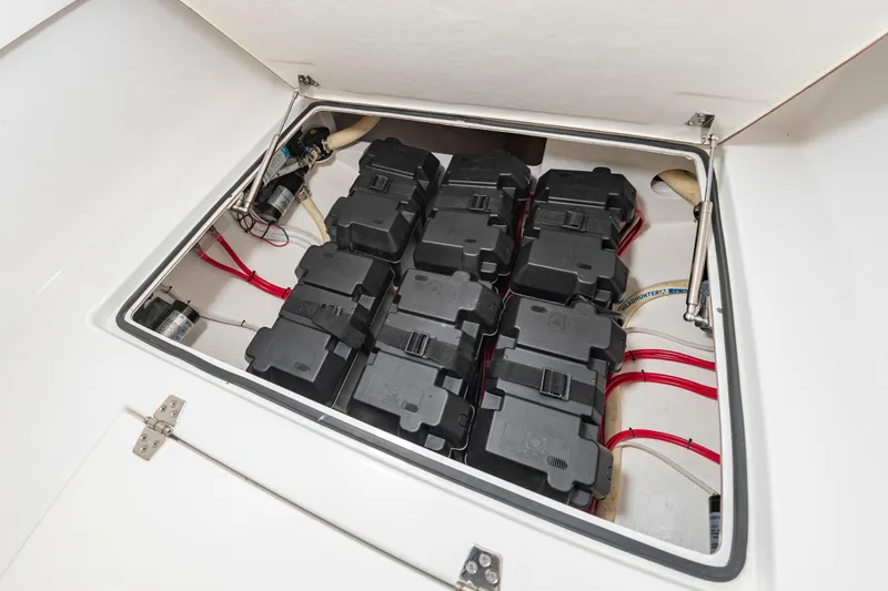 Slide: The Image of Battery compartment of Onslow Bay 41 boat, 2023 model. - 45