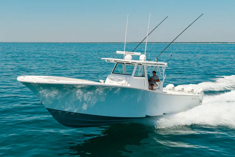 Slide: The Image of Onslow Bay 41 boat 2023 cruising on open sea. - 5