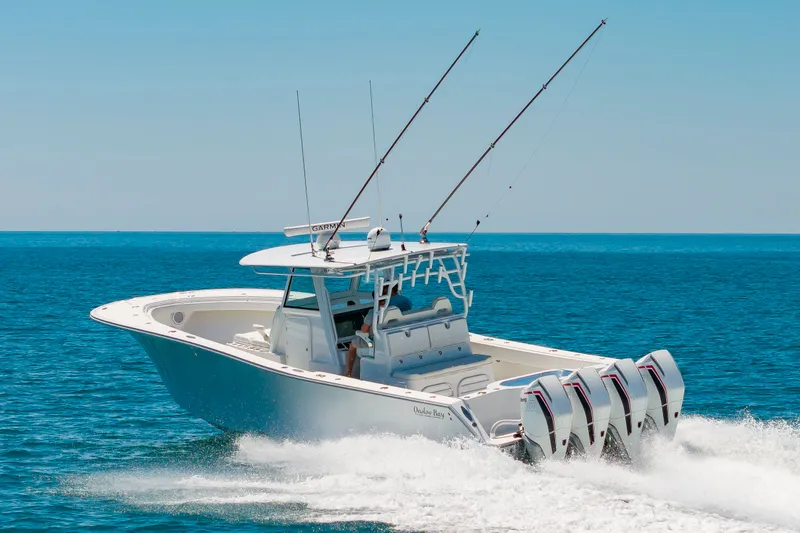 Slide: The Image of Onslow Bay 41 boat 2023 cruising on the ocean. - 8