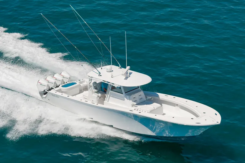 Slide: The Image of Onslow Bay 41 boat 2023 cruising on water. - 9