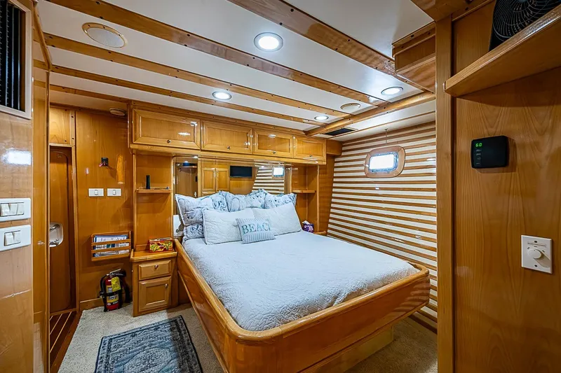 Slide: The Image of Luxurious wooden cabin interior of 2003 Magna Marine Nova Scotia 47 yacht. - 19