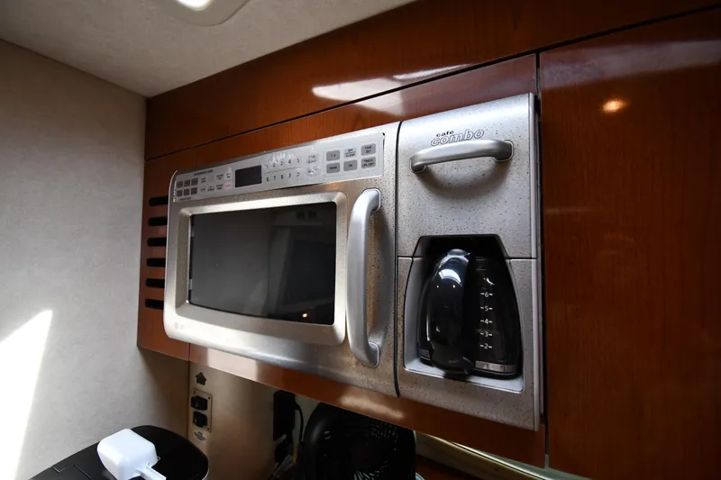 Slide: The Image of Microwave and coffee maker in 2008 Sea Ray Sundancer 350 yacht kitchen. - 38