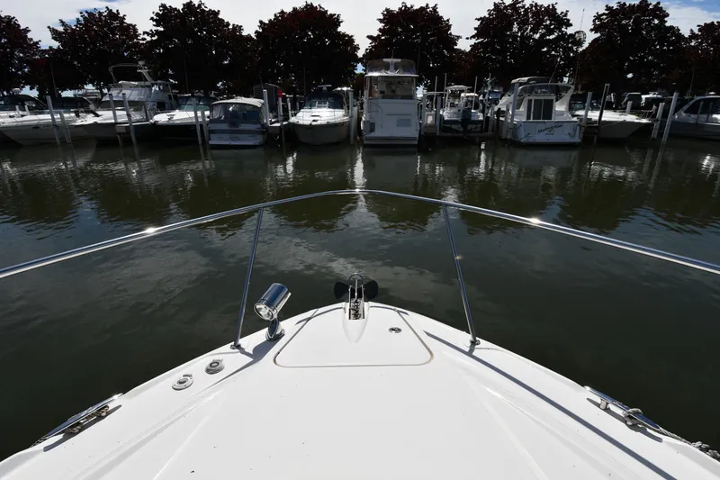 Slide: The Image of Bow view of 2008 Sea Ray Sundancer 350 docked at marina. - 4