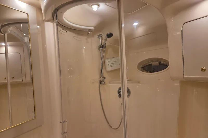 Slide: The Image of Luxurious bathroom interior of 2000 Sea Ray Sundancer 540 yacht with shower and mirror. - 37