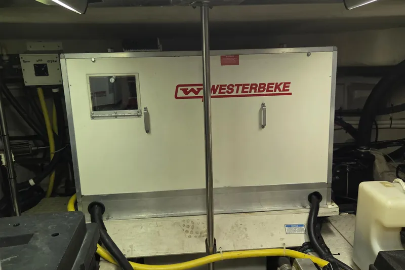 Slide: The Image of Westerbeke generator in 2000 Sea Ray Sundancer 540 engine room. - 45