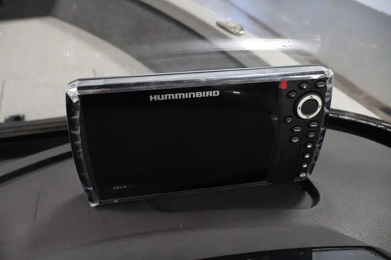 Slide: The Image of Humminbird Helix 7 fish finder on 2026 Crestliner 1650 Hawk WT dashboard. - 33