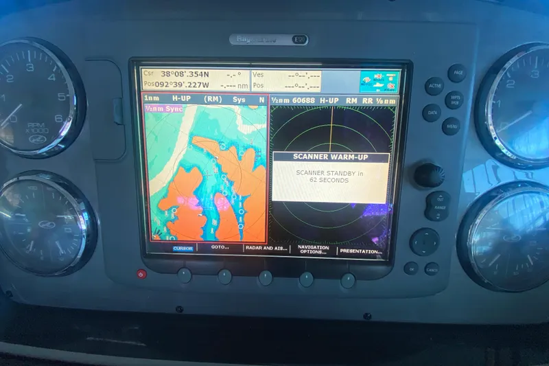 Slide: The Image of Navigation system display on a 2007 Sea Ray 40 Sundancer boat. - 13
