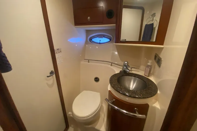 Slide: The Image of Luxurious bathroom in 2007 Sea Ray 40 Sundancer yacht with modern fixtures. - 23