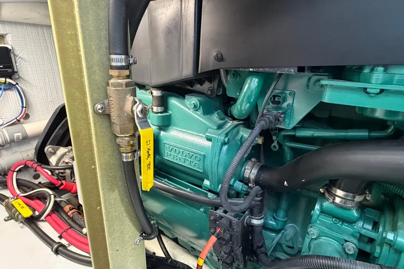 Slide: The Image of Volvo Penta engine in 2018 H&H Marine Osmond Beal boat, showcasing detailed components. - 62