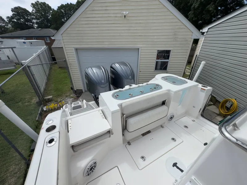 Slide: The Image of Sea Fox 288 Commander boat in backyard, 2022 model. - 13
