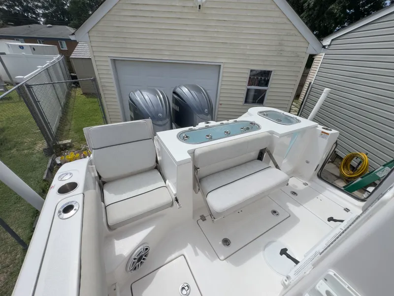 Slide: The Image of Interior of a 2022 Sea Fox 288 Commander boat with seating. - 15