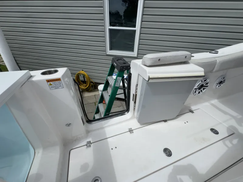 Slide: The Image of Sea Fox 288 Commander 2022 with open door and ladder. - 23