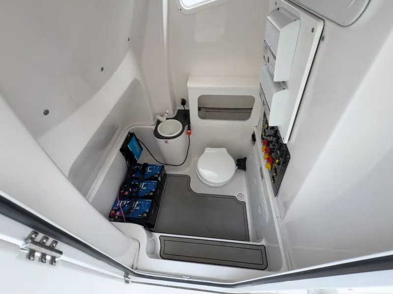 Slide: The Image of Interior of 2022 Sea Fox 288 Commander with toilet and electronics. - 31