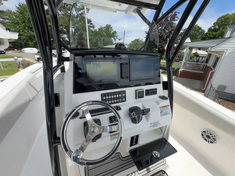 Slide: The Image of Helm console of a 2022 Sea Fox 288 Commander boat. - 5