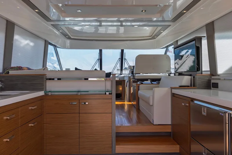 Slide: The Image of Luxurious interior of 2020 Tiara Yachts C53 Coupe with modern design and sleek finishes. - 40