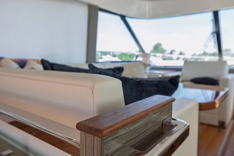 Slide: The Image of Luxurious interior of 2020 Tiara Yachts C53 Coupe with elegant seating and modern design. - 42