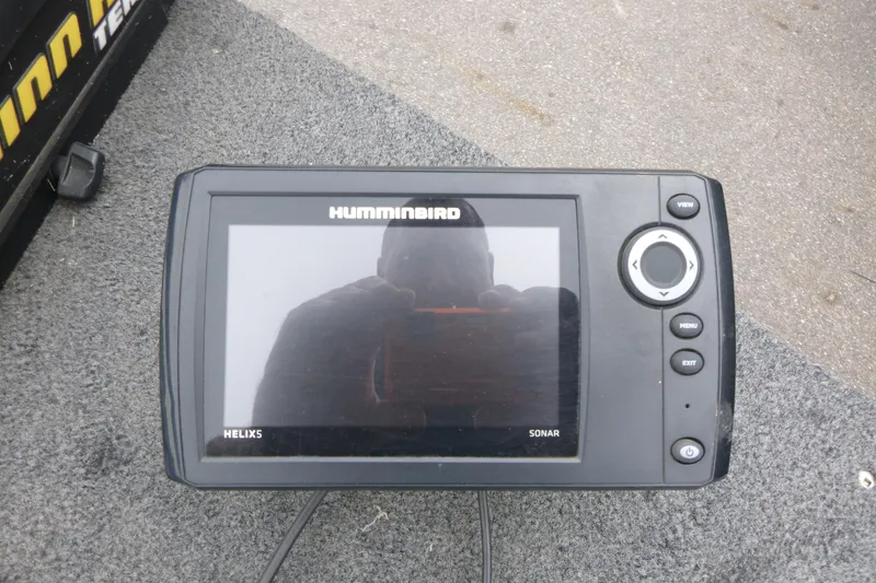 Slide: The Image of Humminbird Helix 5 sonar device on 2012 Lund 1775 Impact boat. - 10